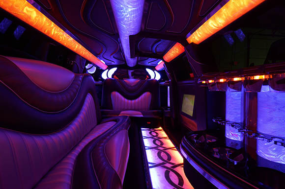 leather seats and disco floor